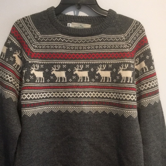 VTG Stowe Woolens Handcrafted Wool Fair Isle Nordic Ski Holiday Sweater Unisex M - Picture 4 of 15